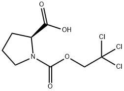 ((2,2,2-三氯乙氧基)羰基)-L-脯氨酸 结构式