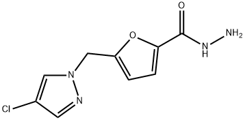 5-((4-氯-1H-吡唑-1-基)甲基)呋喃-2-碳酰肼 结构式