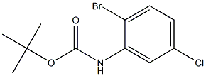 (2-溴-5-氯苯基)氨基甲酸叔丁酯 结构式