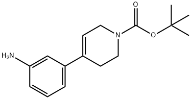 4-(3-氨基苯基)-5,6-二氢吡啶-1(2H)-羧酸叔丁酯 结构式