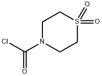 硫代吗啉-4-甲酰氯-1,1-二氧化物 结构式