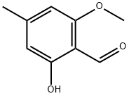 2-羟基-6-甲氧基-4-甲基苯甲醛 结构式