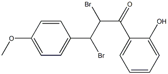 1-Propanone,2,3-dibromo-1-(2-hydroxyphenyl)-3-(4-methoxyphenyl)- 结构式