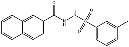 2-Naphthalenecarboxylic acid, 2-[(3-methylphenyl)sulfonyl]hydrazide 结构式