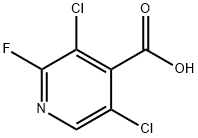 3,5-二氯-2-氟异烟酸 结构式