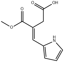 (E)-3-(methoxycarbonyl)-4-(1H-pyrrol-2-yl)but-3-enoic acid 结构式