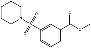 3-(哌啶-1-磺酰基)苯甲酸甲酯 结构式