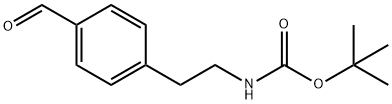 4-甲酰基苯乙基氨基甲酸叔丁酯 结构式