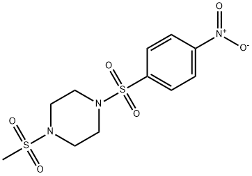 1-(甲基磺酰基)-4-[(4-硝基苯基)磺酰基]-哌嗪 结构式