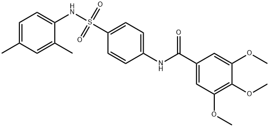 N-(4-{[(2,4-dimethylphenyl)amino]sulfonyl}phenyl)-3,4,5-trimethoxybenzamide 结构式