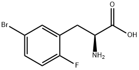 2-氟-5-溴-DL-苯丙氨酸 结构式