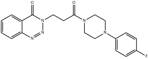 3-(3-(4-(4-fluorophenyl)piperazin-1-yl)-3-oxopropyl)benzo[d][1,2,3]triazin-4(3H)-one 结构式