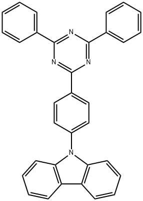 9-(4-(4,6-Diphenyl-1,3,5-triazin-2-yl)phenyl)-9H -carbazole 结构式