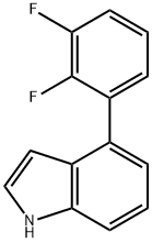 4-(2,3-DIFLUOROPHENYL)-1H-INDOLE 结构式