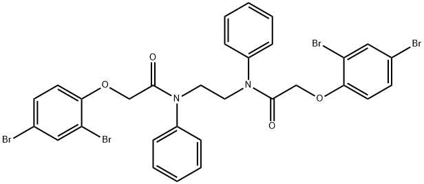 N,N'-1,2-ethanediylbis[2-(2,4-dibromophenoxy)-N-phenylacetamide] 结构式