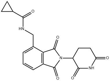 N-((2-(2,6-dioxopiperidin-3-yl)-1,3-dioxoisoindolin-4-yl)methyl)cyclopropanecarboxamide 结构式
