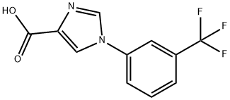 1-(3-(三氟甲基)苯基)-1H-咪唑-4-羧酸 结构式