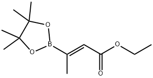 (Z)-(4-乙氧基-4-氧代-2-丁烯-2-基)硼酸频哪醇酯 结构式