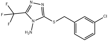 3-(3-Chloro-benzylsulfanyl)-5-trifluoromethyl-[1,2,4]triazol-4-ylamine 结构式