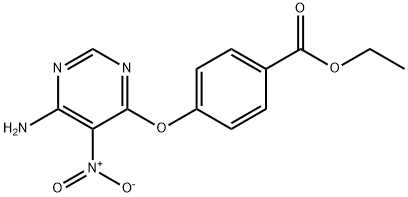 ethyl 4-((6-amino-5-nitropyrimidin-4-yl)oxy)benzoate 结构式