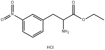 3-硝基-DL-苯丙氨酸乙酯盐酸盐 结构式