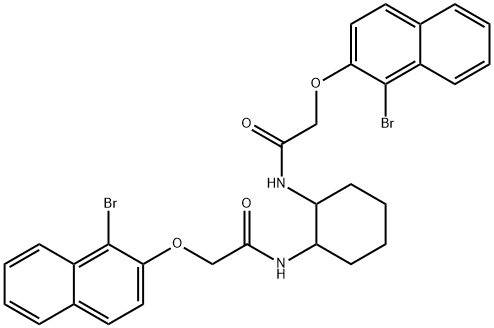 N,N'-1,2-cyclohexanediylbis{2-[(1-bromo-2-naphthyl)oxy]acetamide} 结构式