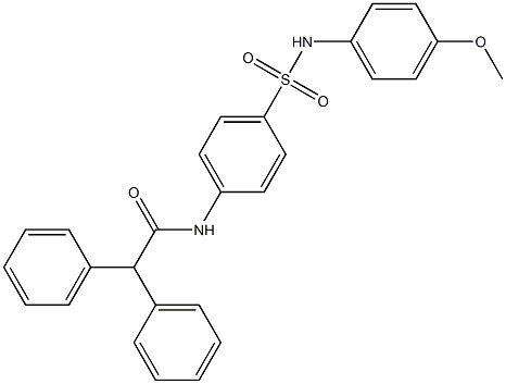 N-(4-{[(4-methoxyphenyl)amino]sulfonyl}phenyl)-2,2-diphenylacetamide 结构式