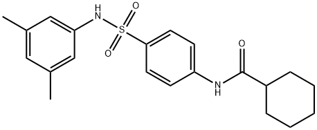 N-(4-{[(3,5-dimethylphenyl)amino]sulfonyl}phenyl)cyclohexanecarboxamide 结构式