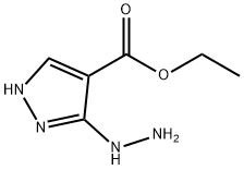 3-Hydrazino-1H-pyrazole-4-carboxylic acid ethyl ester 结构式