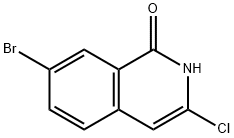 7-溴-3-氯异喹啉-1(2H)-酮 结构式