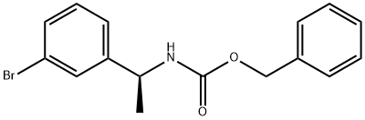 benzyl (S)-(1-(3-bromophenyl)ethyl)carbamate 结构式
