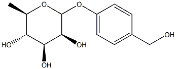 4-HYDROXYMETHYLPHENOL 1-O-RHAMNOSIDE 结构式