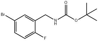 N-[(5-溴-2-氟苯基)甲基]氨基甲酸叔丁酯 结构式