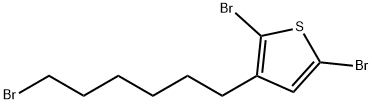 2,5-dibromo-3-(6-bromohexyl)thiophene 结构式