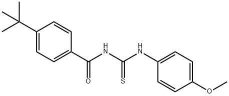 4-tert-butyl-N-{[(4-methoxyphenyl)amino]carbonothioyl}benzamide 结构式