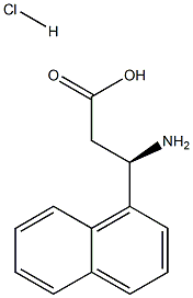 R-3-氨基-3-(1-萘基)丙酸盐酸盐 结构式