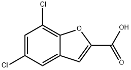 5,7-二氯苯并呋喃-2-羧酸 结构式