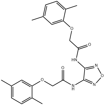 N,N'-1,2,5-oxadiazole-3,4-diylbis[2-(2,5-dimethylphenoxy)acetamide] 结构式