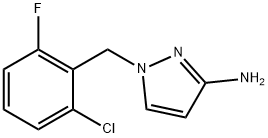 1-[(2-氯-6-氟苯基)甲基]-1H-吡唑-3-胺 结构式