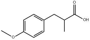 3-(4-甲氧基苯基)-2-甲基丙酸 结构式