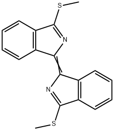 3,3'-Bis-methylsulfanyl-[1,1']biisoindolylidene 结构式