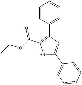 1H-Pyrrole-2-carboxylicacid, 3,5-diphenyl-, ethyl ester 结构式