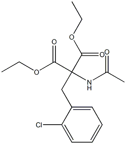 diethyl 2-acetamido-2-[(2-chlorophenyl)methyl]propanedioate 结构式