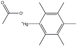 acetic acid: (2,3,4,5,6-pentamethylphenyl)mercury 结构式