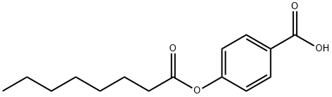 4-辛酰氧基苯甲酸 结构式