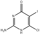 2-Amino-5-iodo-6-chloro-4-pyrimidinol 结构式