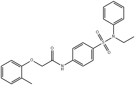 N-(4-{[ethyl(phenyl)amino]sulfonyl}phenyl)-2-(2-methylphenoxy)acetamide 结构式