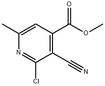 methyl 2-chloro-3-cyano-6-methylisonicotinate 结构式