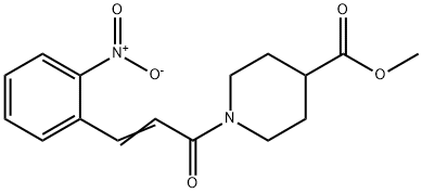 methyl 1-[(2E)-3-(2-nitrophenyl)prop-2-enoyl]piperidine-4-carboxylate 结构式