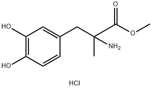 DL-3-hydroxy-a-methyl- Tyrosine methyl ester, hydrochloride 结构式